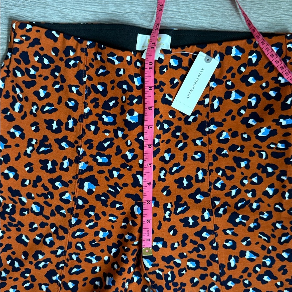 NEW Maeve Anthropologie Leopard Animal Print Flare Kick Pants Small - Picture 6 of 9